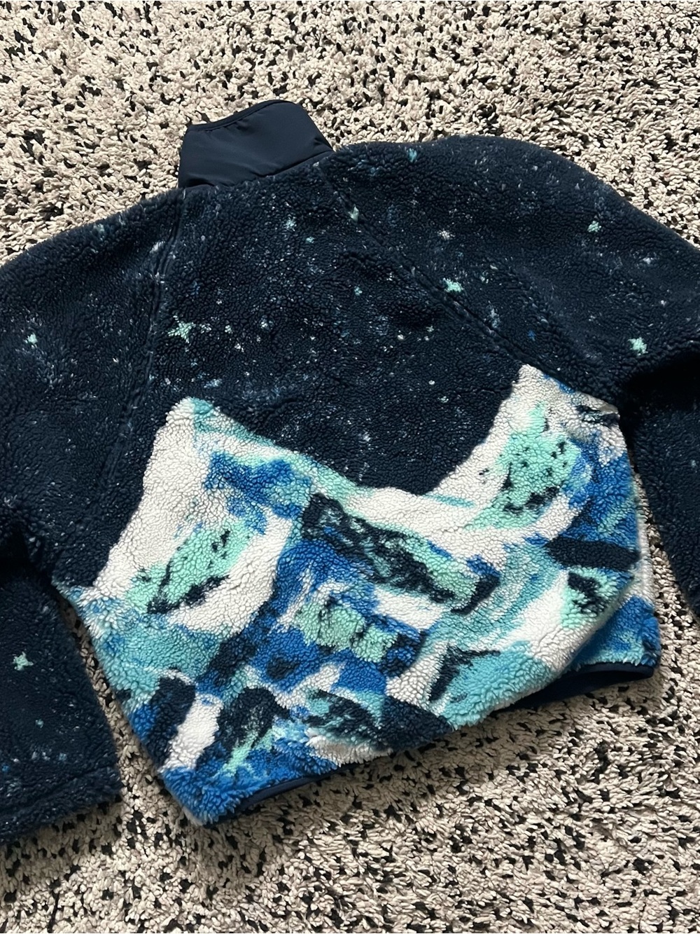 Free People FP Movement Hit The Slopes Fleece Navy Blue Snow Mountain Medium - Picture 12 of 15